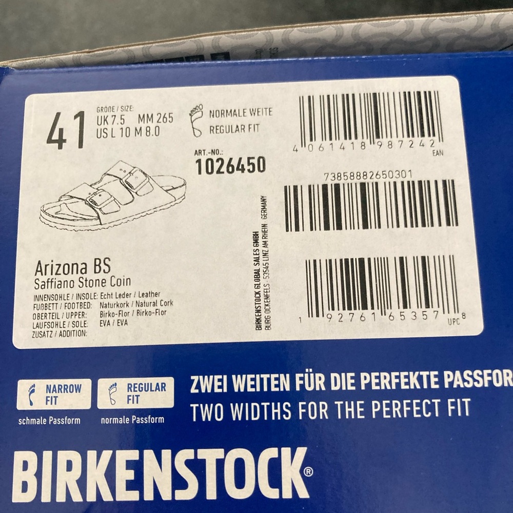 NWT Birkenstock Arizona sandals with Birko-Flor in Stone Coin - Picture 5 of 6